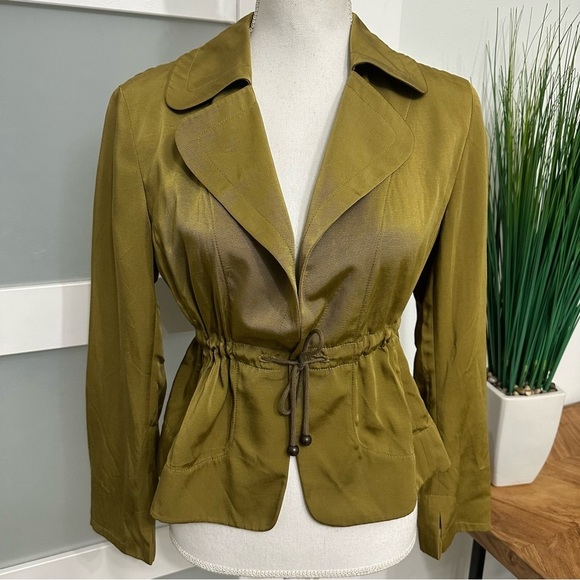 Akris Punto Jackets & Blazers - Akris Punto Blazer Jacket Drawstring Tie Waist SZ 8
Olive Old Money Luxury READ